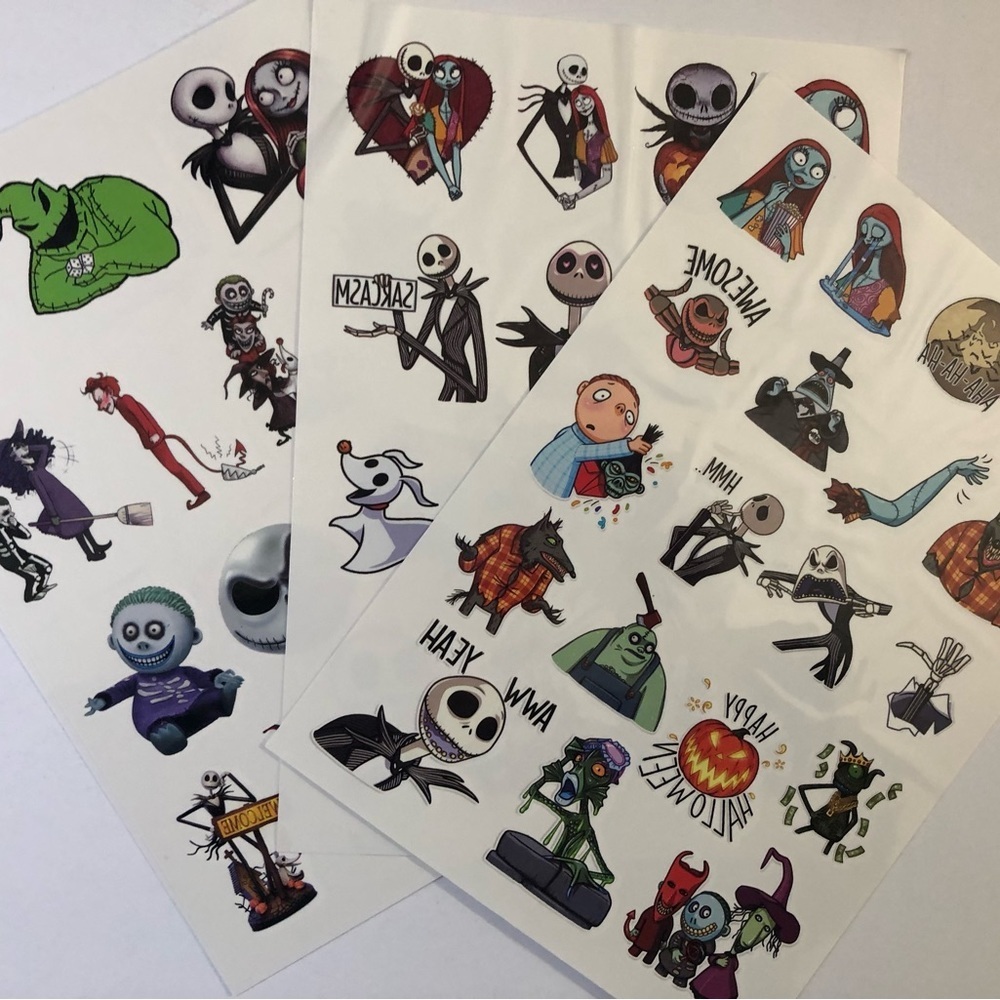 Temporary tattoos Nightmare Before Christmas